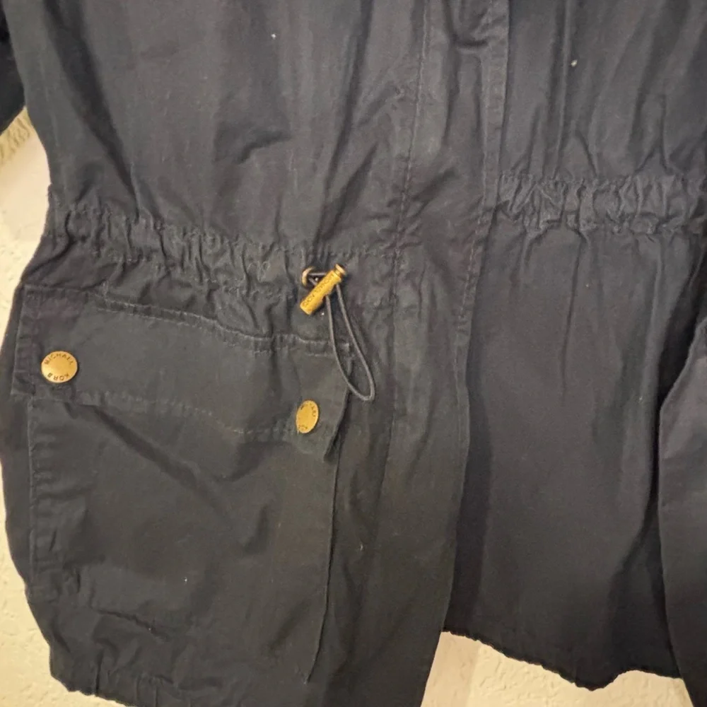 Michael Kors Dark Blue Utility Jacket with Gold Details - Picture 5 of 11